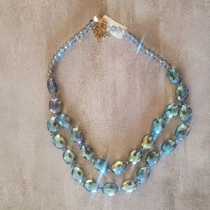 Dazzling Blue Crystal Necklace